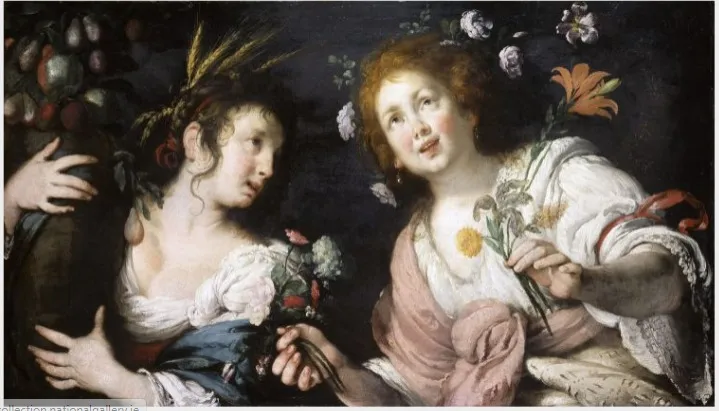 Allegory of Spring and Summer, by Bernardo Strozzi, oil, 1635