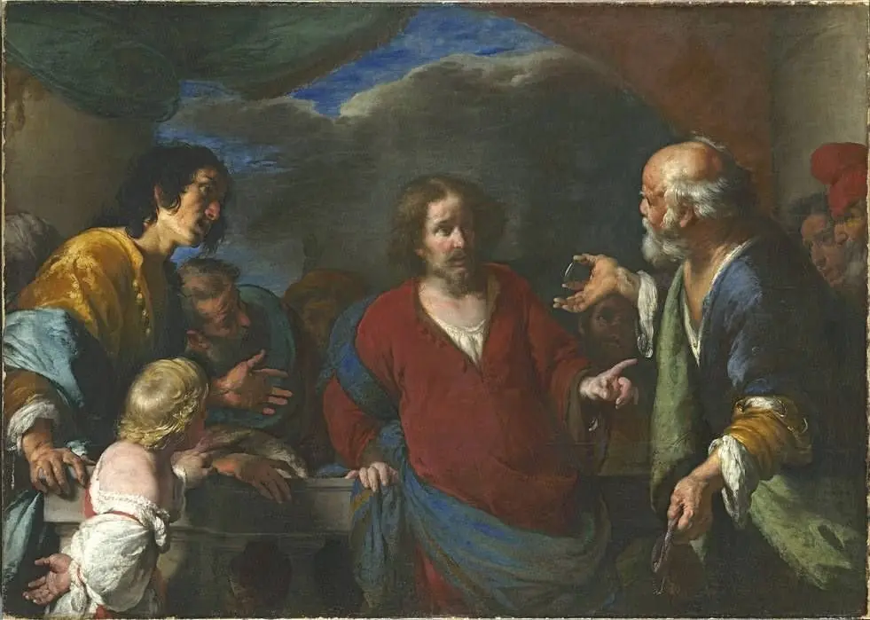 Das Gleichnis vom Zinsgroschen, by Bernardo Strozzi