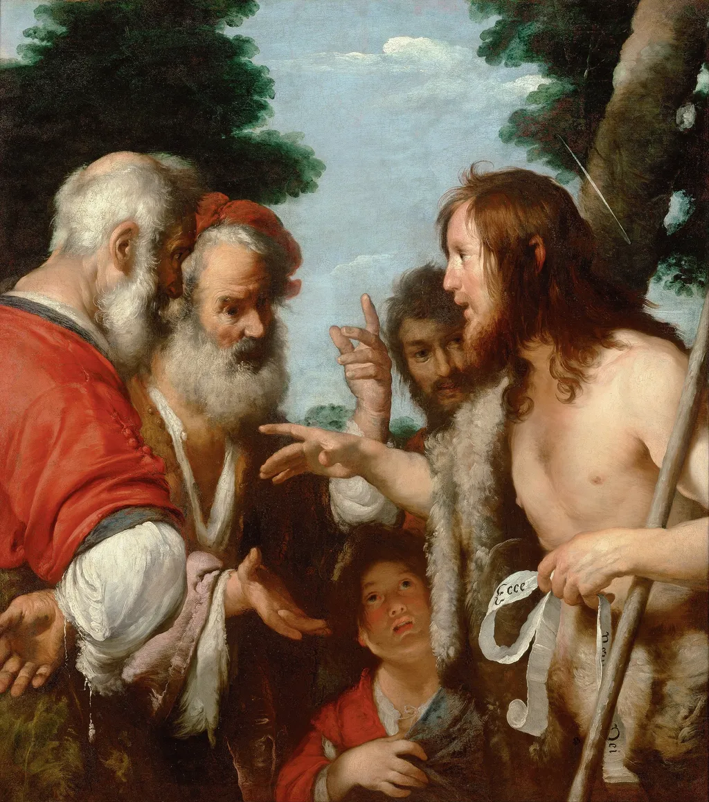 The Sermon of St. John the Baptist, by Bernardo Strozzi, unspecified, 1644