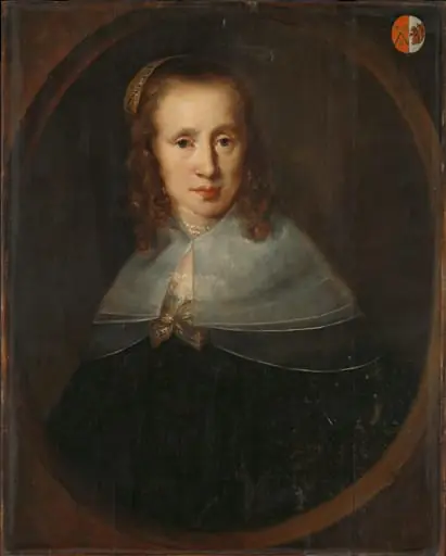 Portrait of Digna de Maets (?-before 1667), by Bernardus Zwaerdecroon