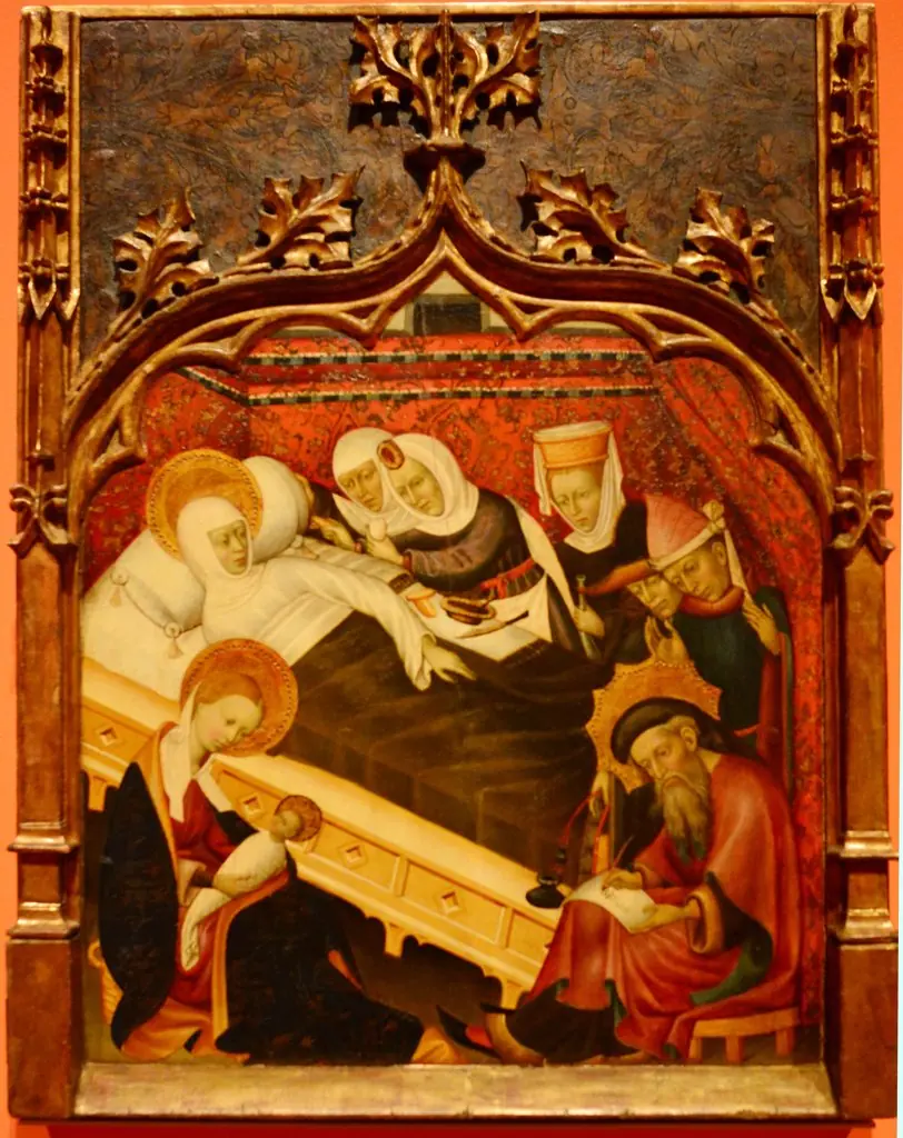Birth of John the Baptist, by Bernat Martorell