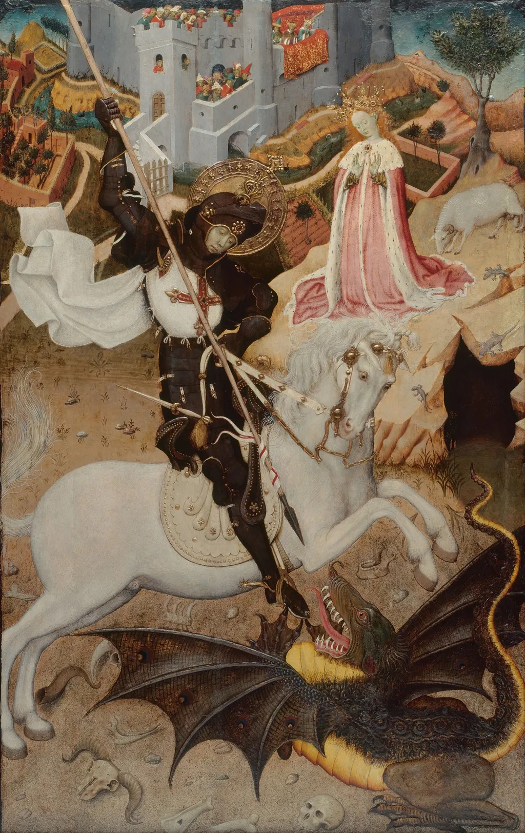Saint George and the Dragon, by Bernat Martorell, tempera, 1434