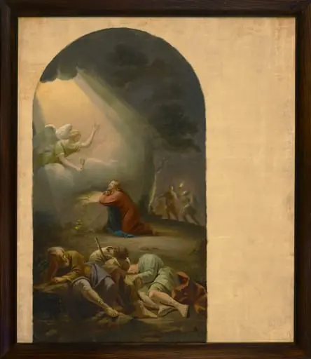 Getsemanen rukous, Kymin kirkon alttaritaulun luonnos, by Berndt Abraham Godenhjelm
