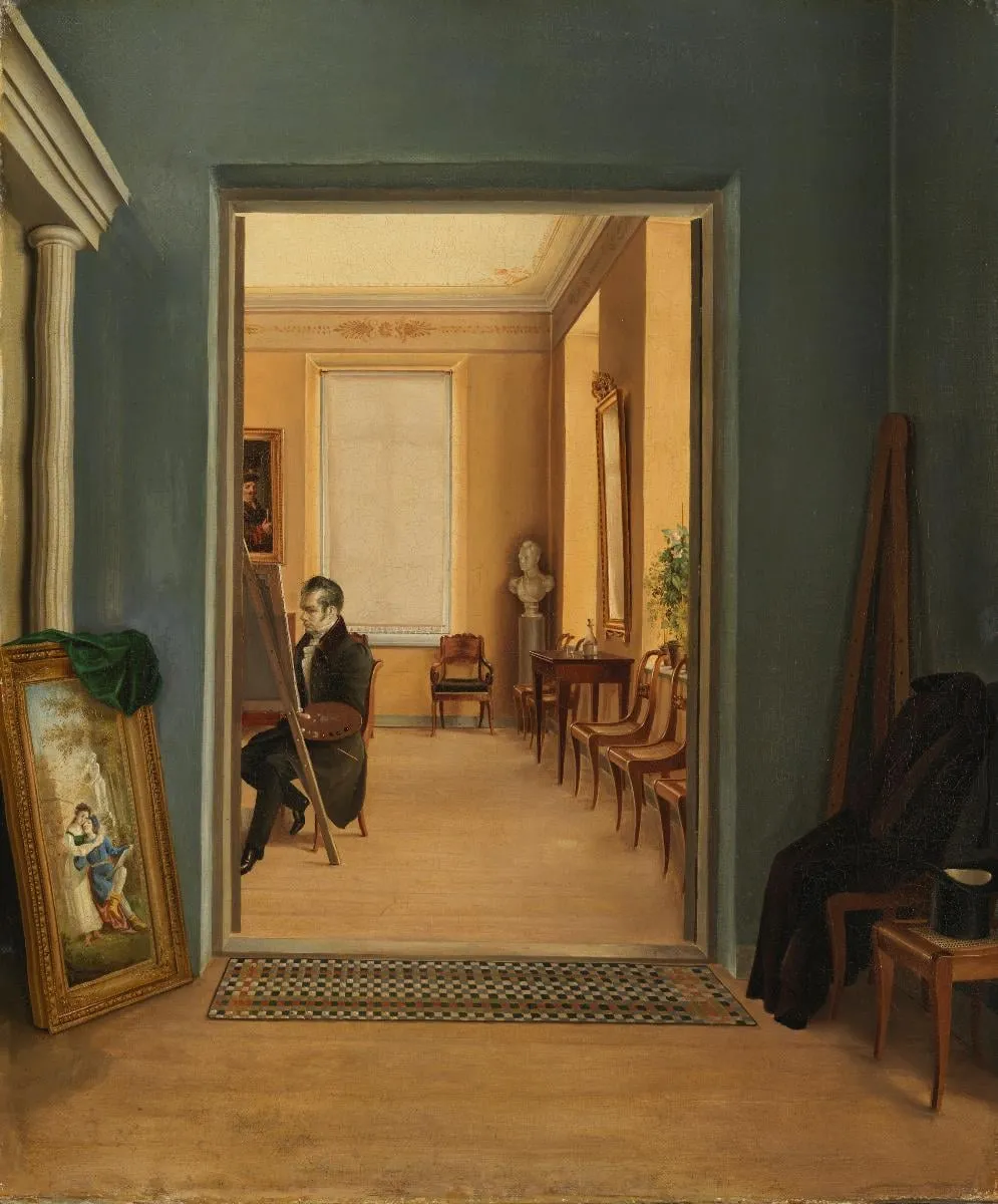 Omakuva pietarilaisessa työhuoneessa, by Berndt Abraham Godenhjelm, unspecified