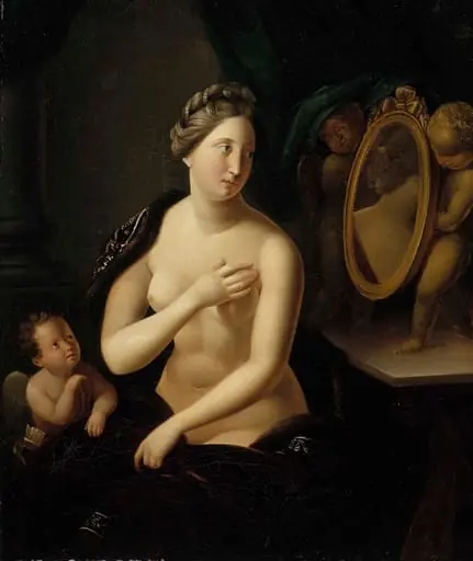 Peilaava nainen, by Berndt Abraham Godenhjelm