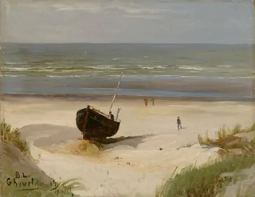 Vene rannalla, by Berndt Lindholm