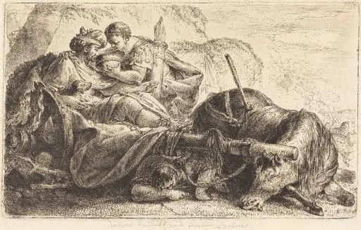 Darius Receiving Water from the Helmet of One of Alexander's Soldiers, by Bernhard Rode