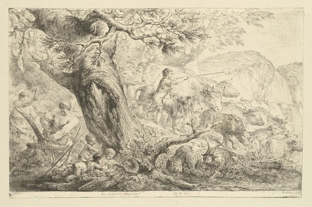 Das glückliche Weltalter (The Happy New Age), by Bernhard Rode, ink, 1778