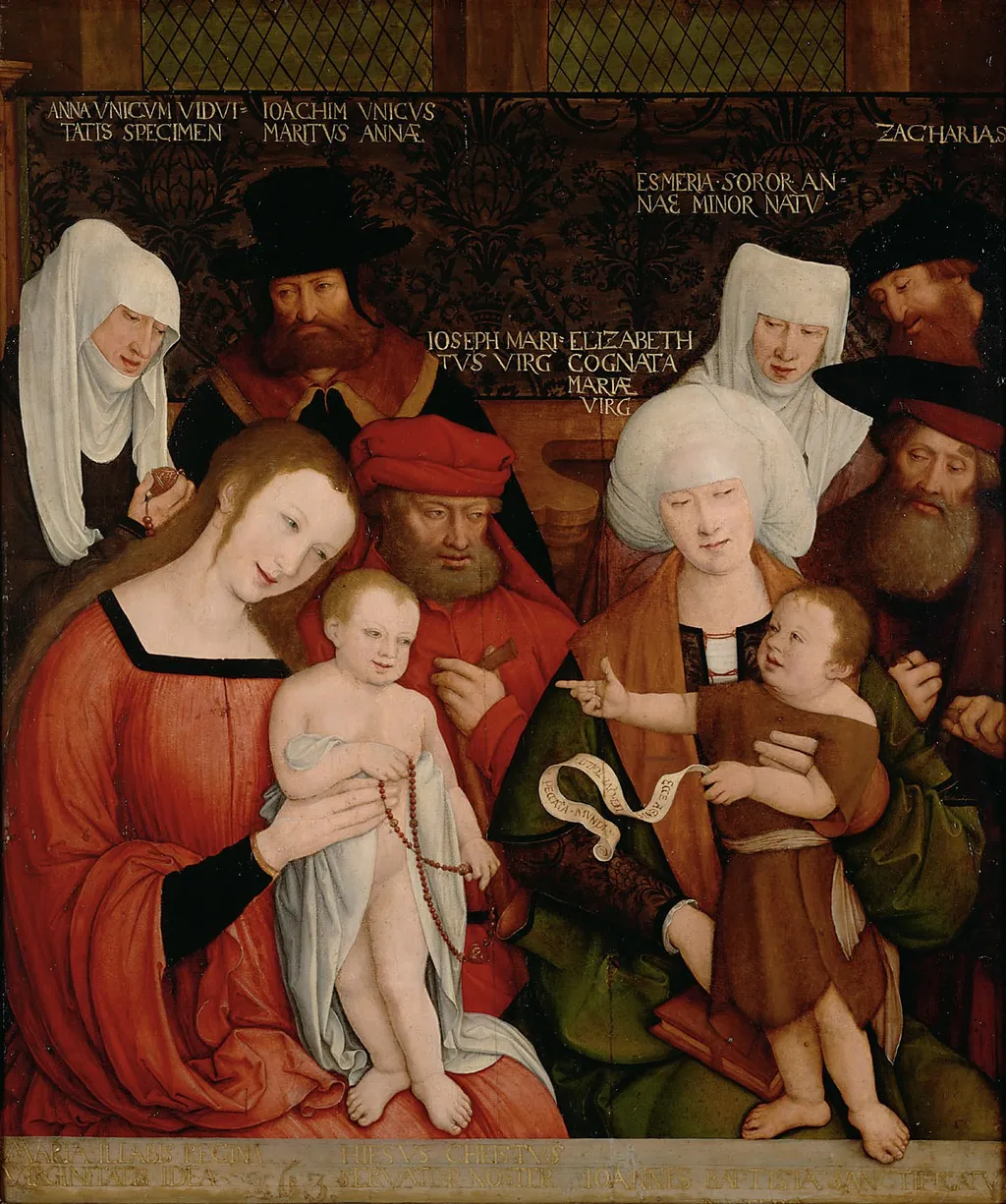 Holy Tribe, by Bernhard Strigel, unspecified, 1520