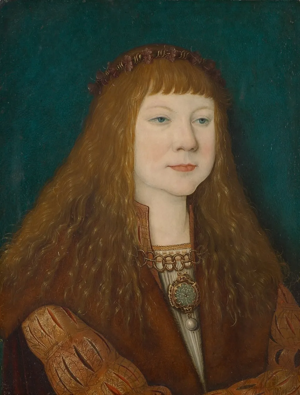 King Ludwig II of Hungary as a boy, by Bernhard Strigel, oil, 1515