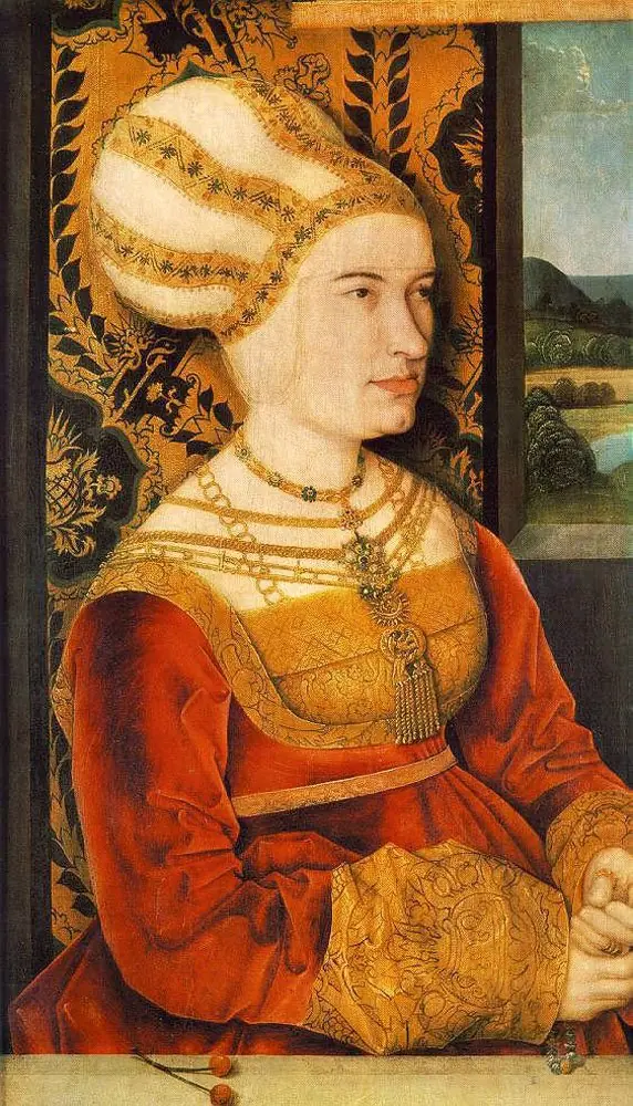 Portrait of Sibylla (or Sybilla) von Freyberg (born Gossenbrot), by Bernhard Strigel