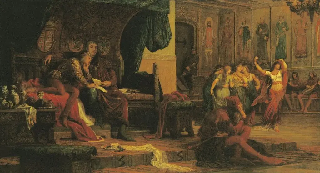 King László V and Regent Ulrik Czillei, by Bertalan Székely