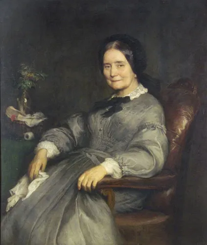Portrait of Mrs. Rudolf Fuchs (Portrait of Mrs. Keresztély), by Bertalan Székely, oil, 1860