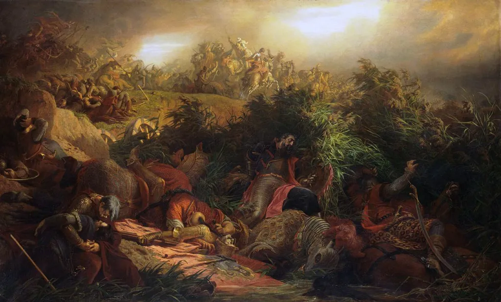 The Battle of Mohács, by Bertalan Székely, oil, 1862