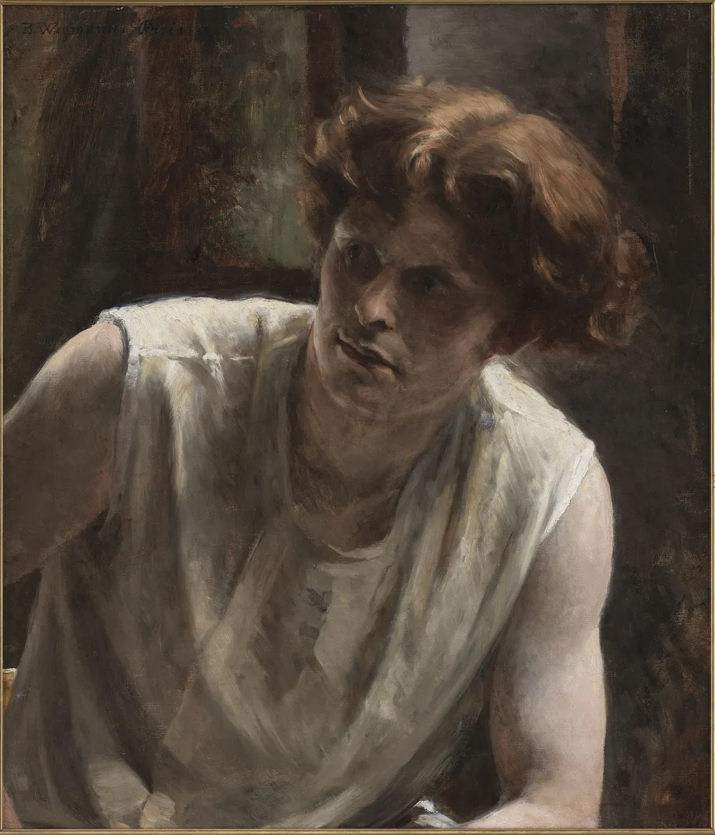 Modelstudie, by Bertha Wegmann, oil, 1891