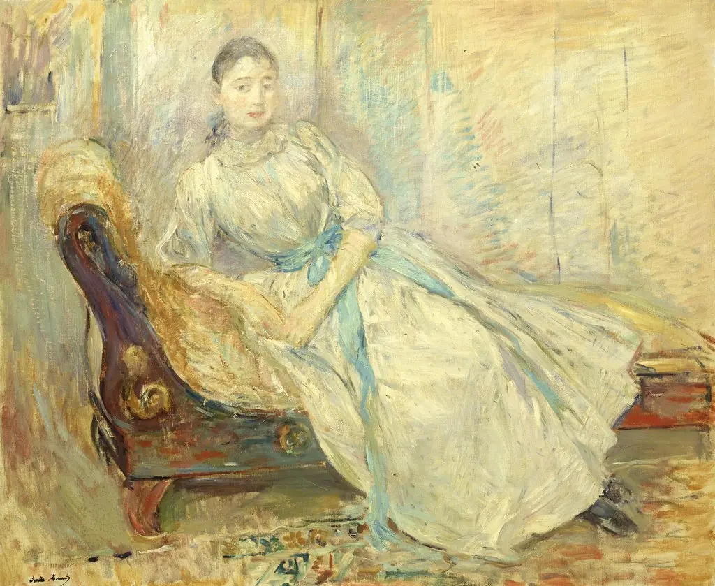 Albine Sermicoli in the Studio, by Berthe Morisot