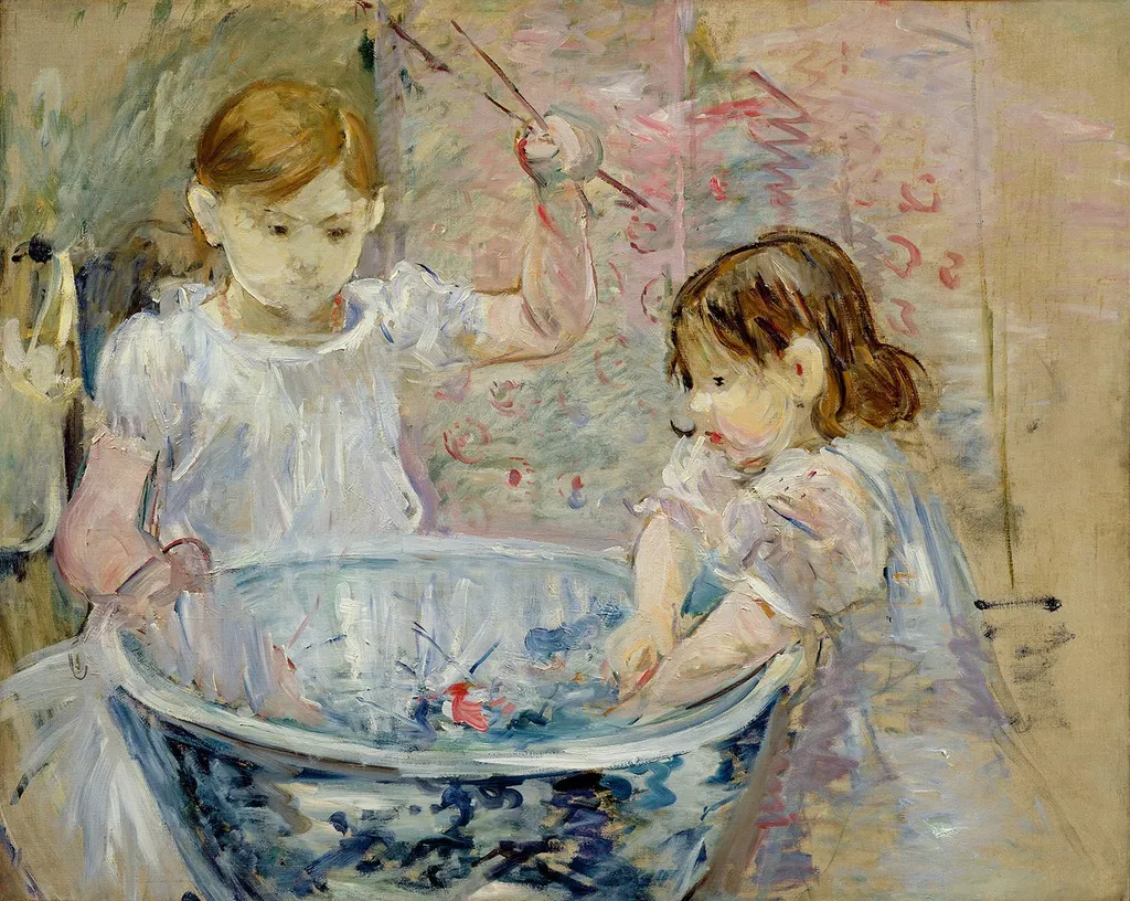 Enfants à la vasque, by Berthe Morisot, oil, 1894