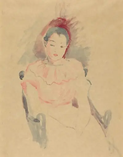 Girl Seated, by Berthe Morisot