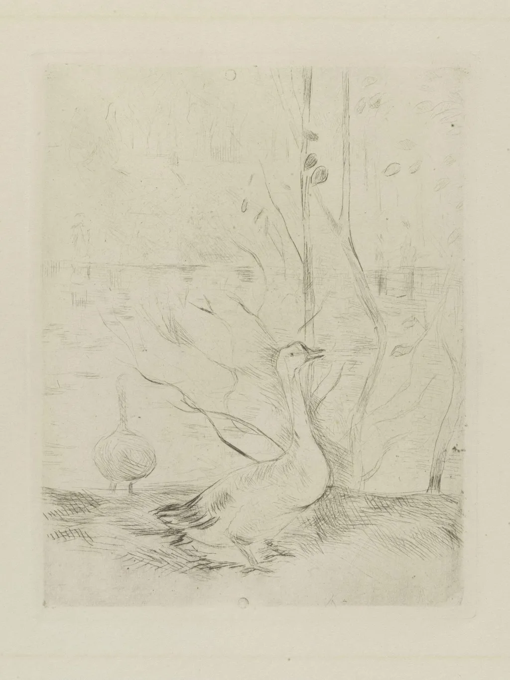 L'Oie, by Berthe Morisot, 1889