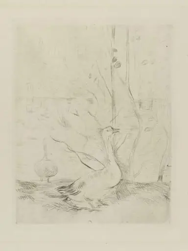 L'Oie, by Berthe Morisot