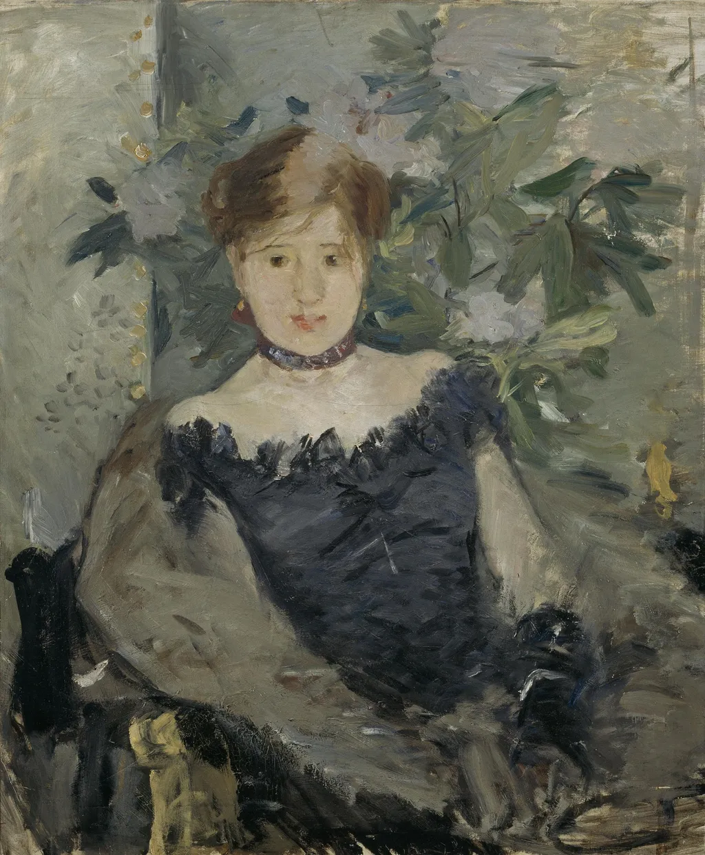 Le Corsage Noir, by Berthe Morisot, oil, 1890