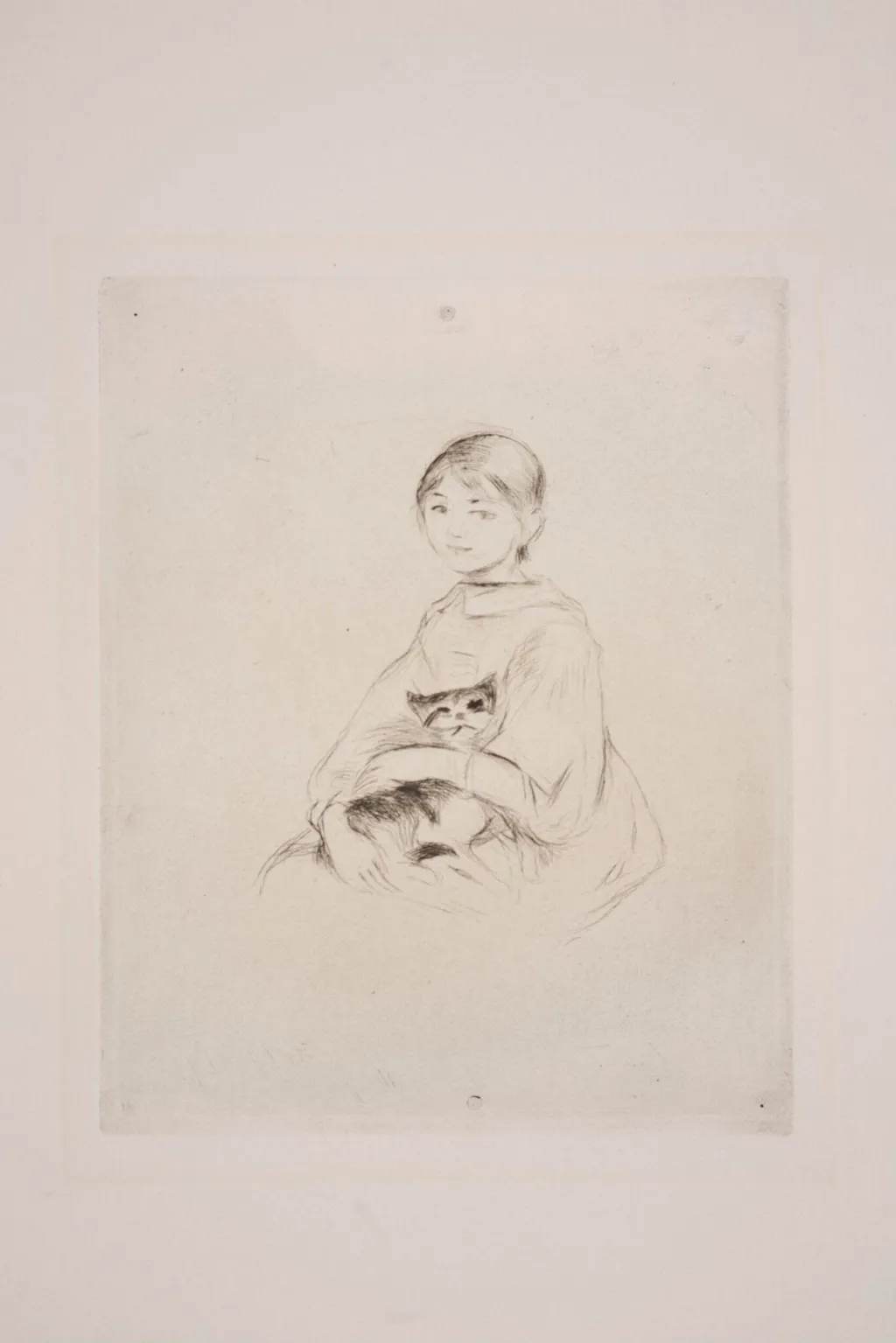 Little Girl with Cat, by Berthe Morisot, 1889