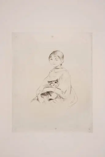 Little Girl with Cat, by Berthe Morisot