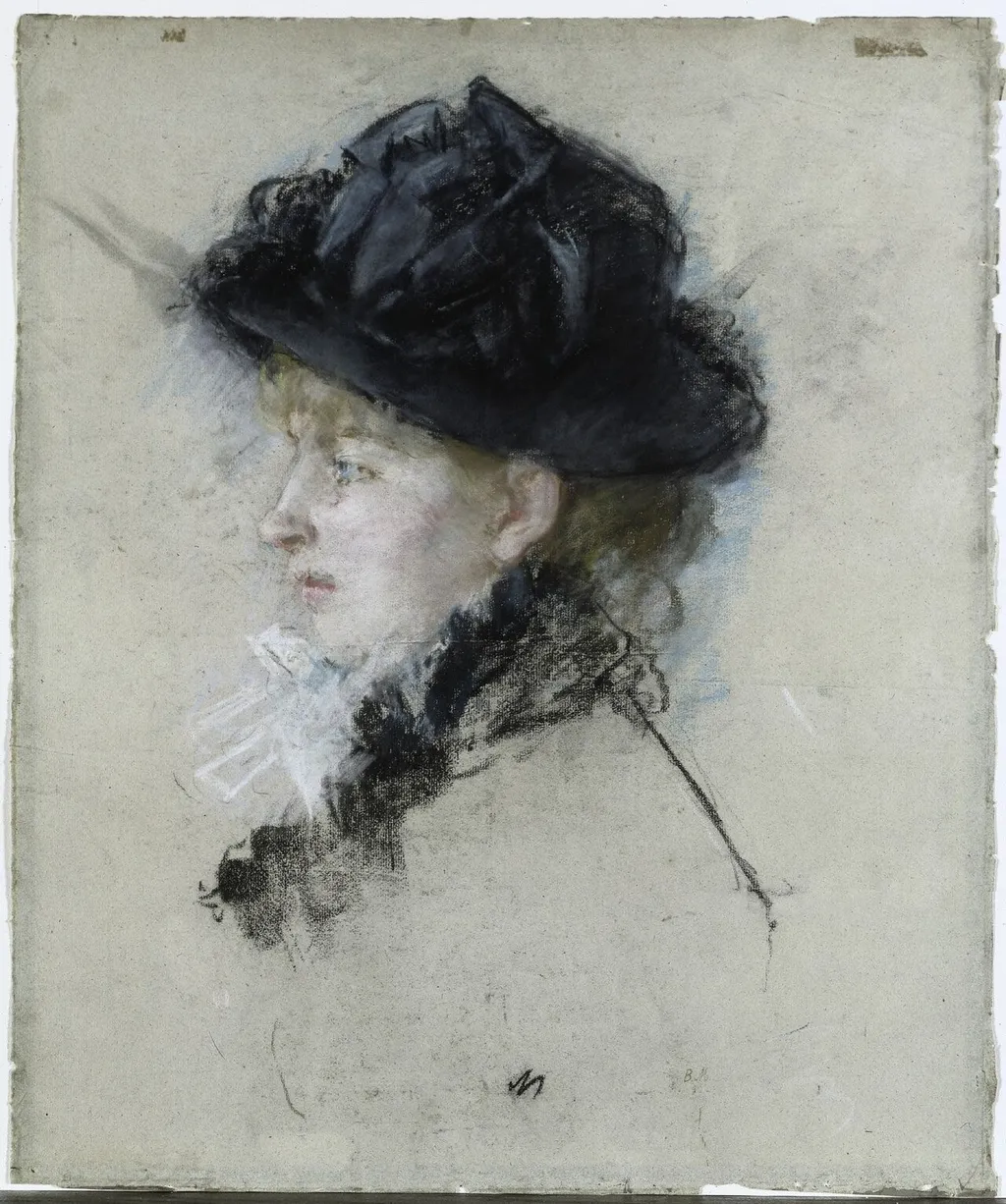 Mlle Louise Riesener au chapeau, by Berthe Morisot, unspecified, 1894
