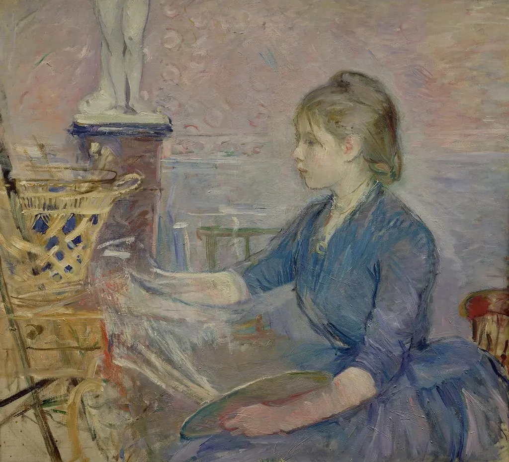 Paule Gobillard peignant, by Berthe Morisot