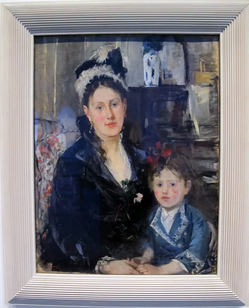 Portrait of Mme Boursier and Her Daughter, by Berthe Morisot