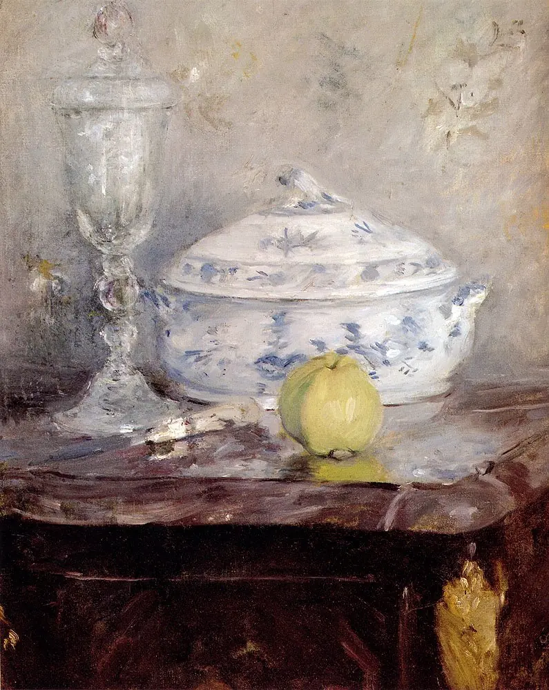 Soup Tureen and Apple, by Berthe Morisot