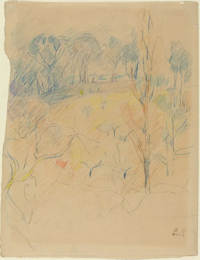 Spring landscape, by Berthe Morisot