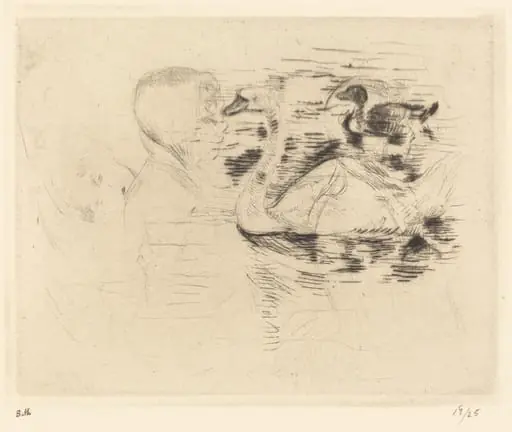 Swans at Stagnant Water, by Berthe Morisot