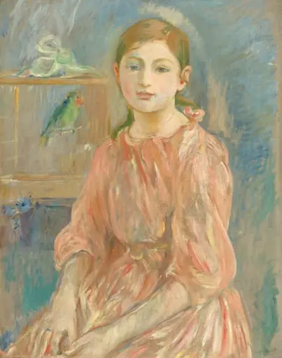The Artist's Daughter with a Parakeet, by Berthe Morisot