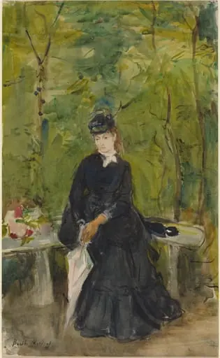 The Artist's Sister Edma Seated in a Park, by Berthe Morisot