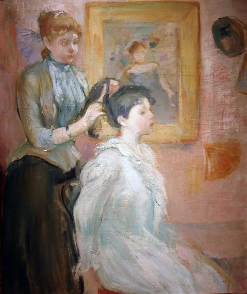 The Coiffure, by Berthe Morisot