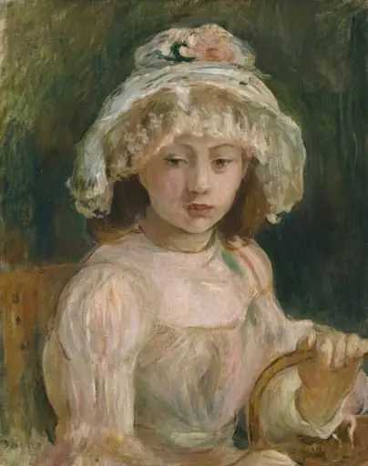 Young Girl with Hat, by Berthe Morisot