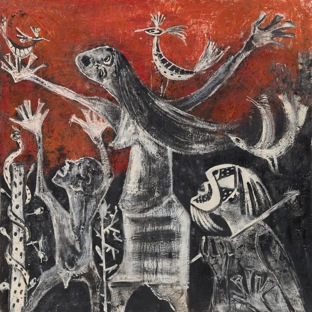 Untitled, by Bertina Lopes, oil, 1970