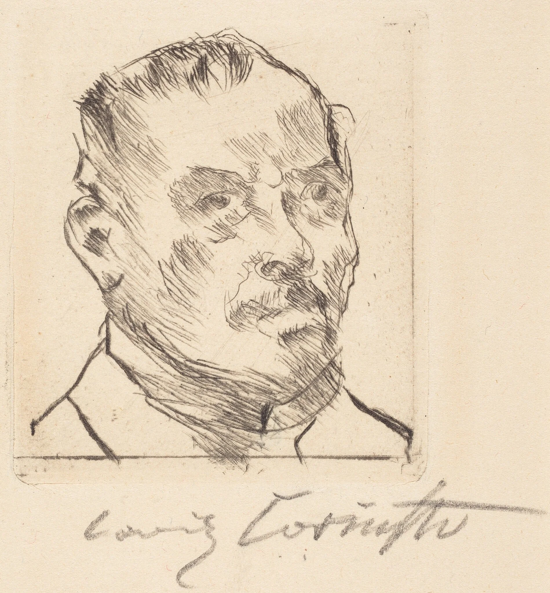 Selbstbildnis—Kopf (Self-Portrait—Head), detail