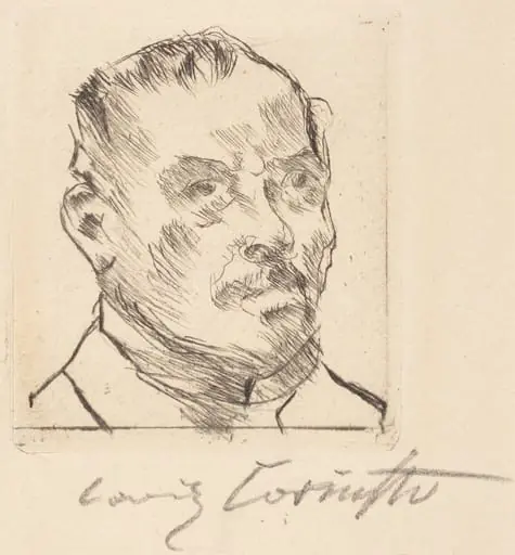 Selbstbildnis—Kopf (Self-Portrait—Head), by Lovis Corinth, ink, 1916