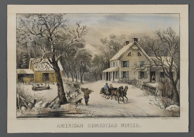 American Homestead Winter, detail
