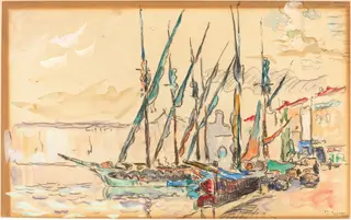 St Tropez, by Paul Signac, chalk, 1906