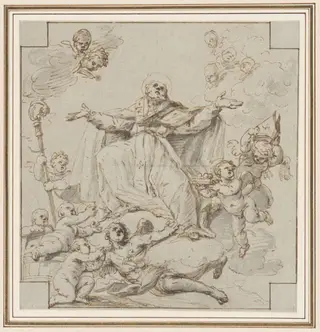 Apotheosis of St  Nicholas of Bari, by Giuseppe Passeri, 1650