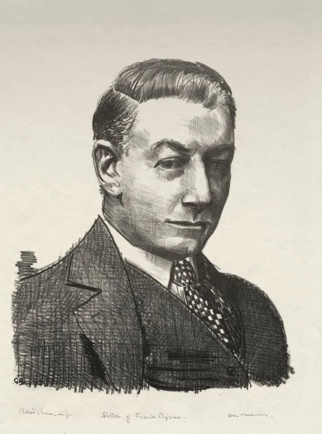 Sketch of Frank Byrne, detail