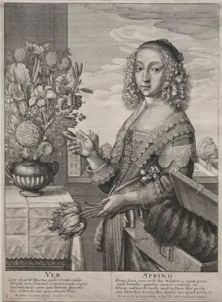 The Four Seasons:  Spring, by Wenceslaus Hollar, 1641