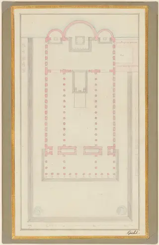 Ground Plan of a Cathedral for Berlin, by Karl Friedrich Schinkel, graphite, 1827