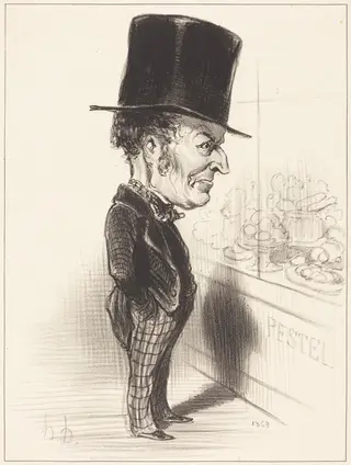 Jean Charles Besnard, by Honoré Daumier, ink, 1849
