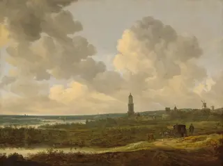 View of Rhenen, by Jan van Goyen, oil, 1646