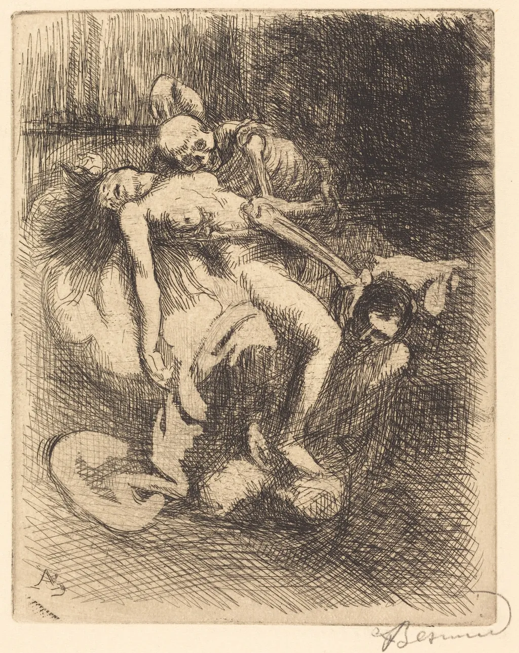Possession (La possession), by Albert Besnard, ink, 1900