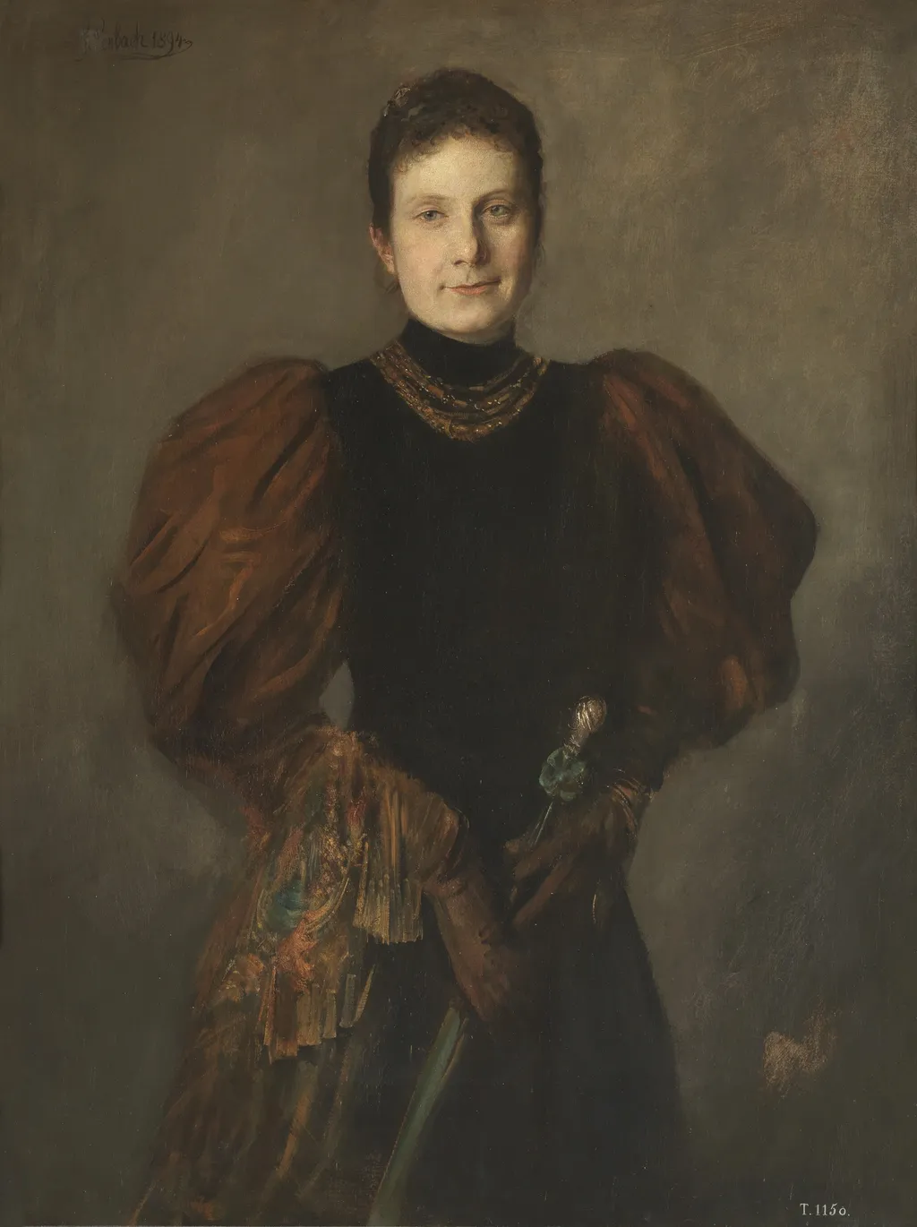 Infanta María de la Paz de Borbón, daughter of Isabella II, by Franz von Lenbach, oil, 1898